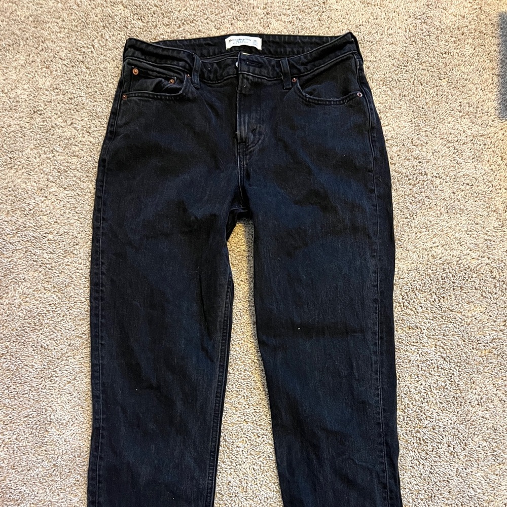 Abercrombie & Fitch Women's Black Straight Leg Jeans